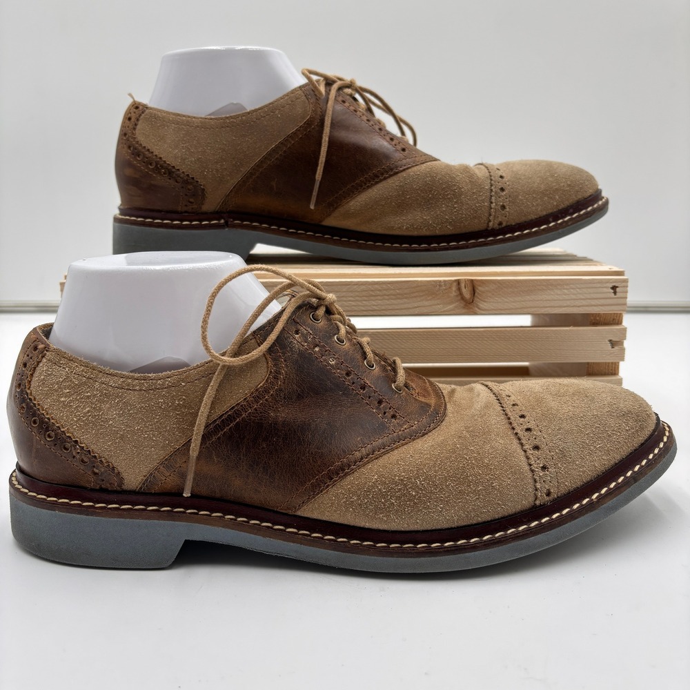Cole Haan Brown Suede Cap Toe Oxfords Mens 10 NikeAir